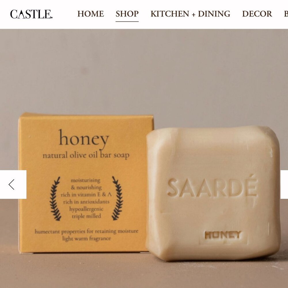 CASTLE. X Saardé Olive Oil Soap – Honey Scent